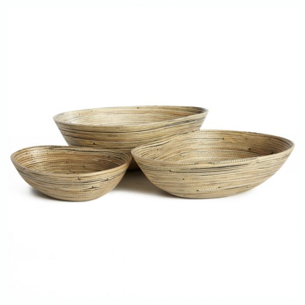 BAMBOO BLACK/NATURAL 20X15X5,5/24X18X7/28X21X9CM SET/1+1+1